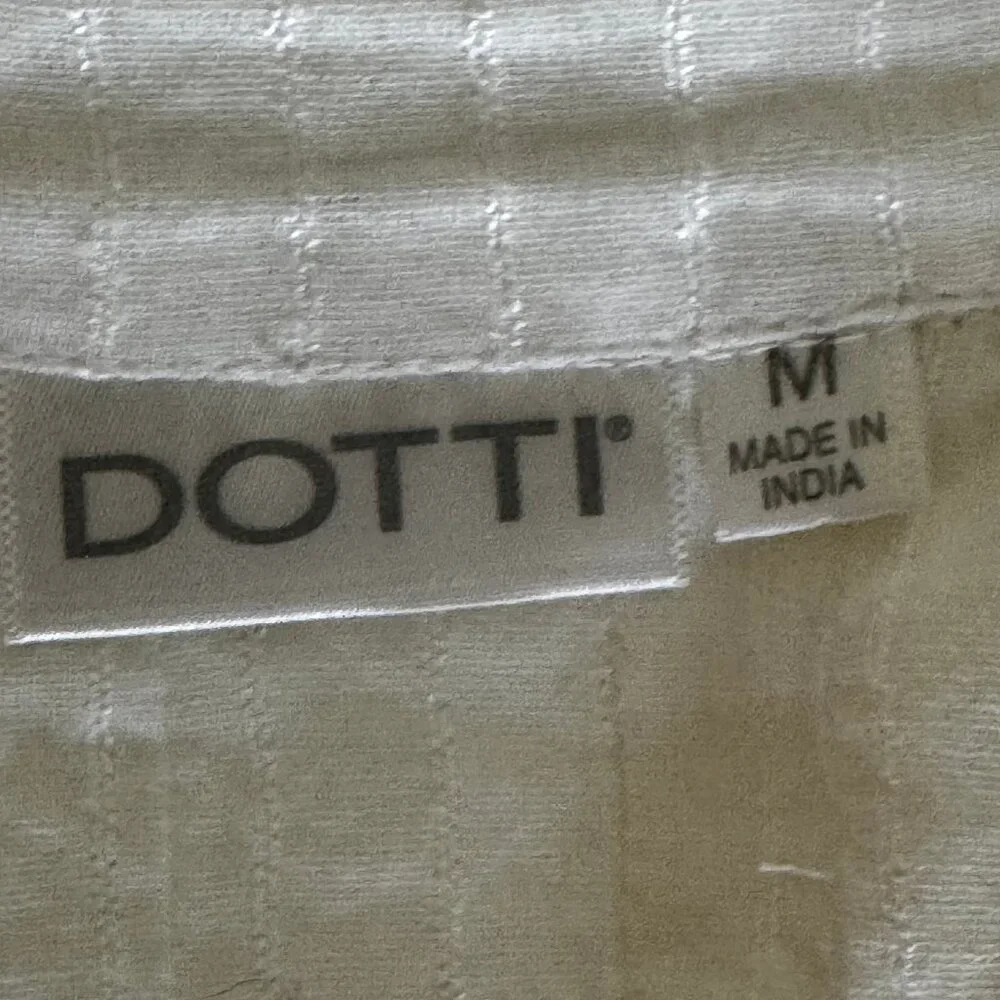 Like new! DOTTI White Cotton Boho Shabby Chic Swim Coverup Size Medium - Picture 6 of 13